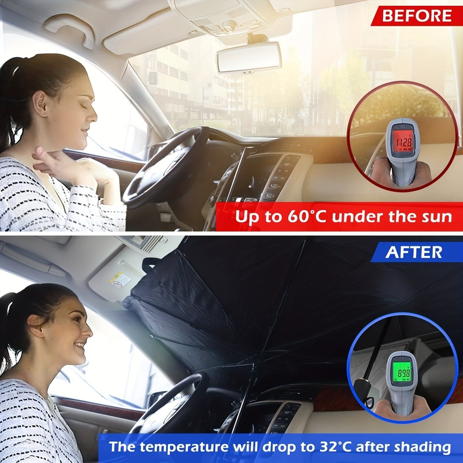 Car Windshield Sunshade Cover Umbrella Foldable Front Window Visor Sun Shade USA