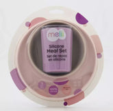 Melii Non-Suction Silicone Plate, Bowl and Cup Set for Toddlers