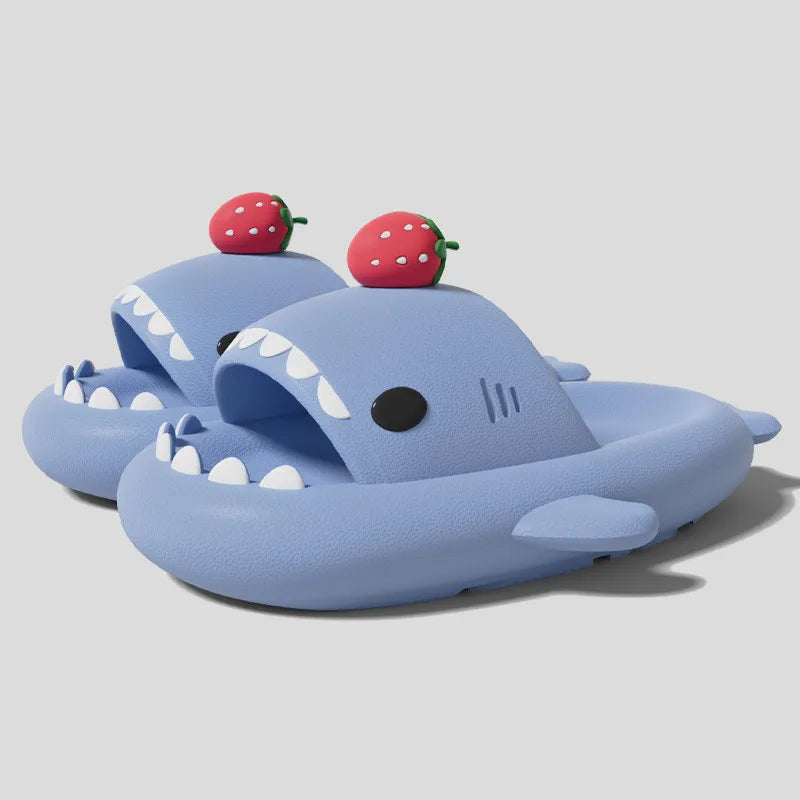 Cute Shark Slippers for Women & Men Summer Platform Night Glow-In-The-Dark Indoor Beach Slides Home Street Wear DIY Accessory
