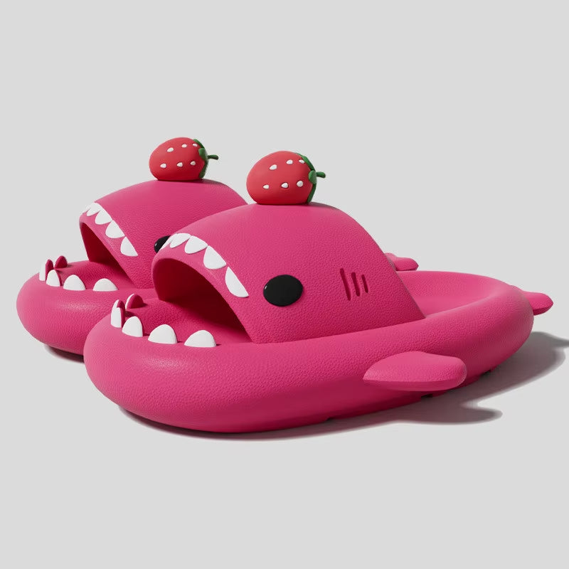 Cute Shark Slippers for Women & Men Summer Platform Night Glow-In-The-Dark Indoor Beach Slides Home Street Wear DIY Accessory