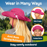 Safari Hats for Kids UPF 50+ Kids Sun Hats Boys & Girls Bucket Hat