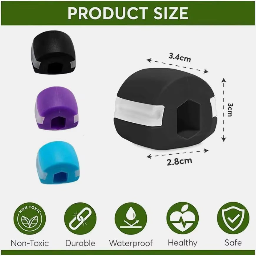 3PCS Quality Face Masseter Facial Shape Go Mouth Jawline Jaw Muscle Exerciser Chew Ball Chew Bite Breaker Training Durable