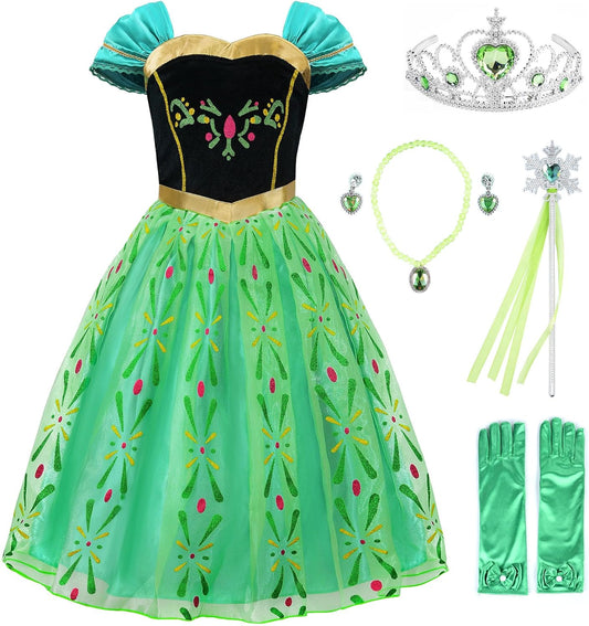 Girls Princess Costume Snow Party Halloween Cosplay Fancy Dress
