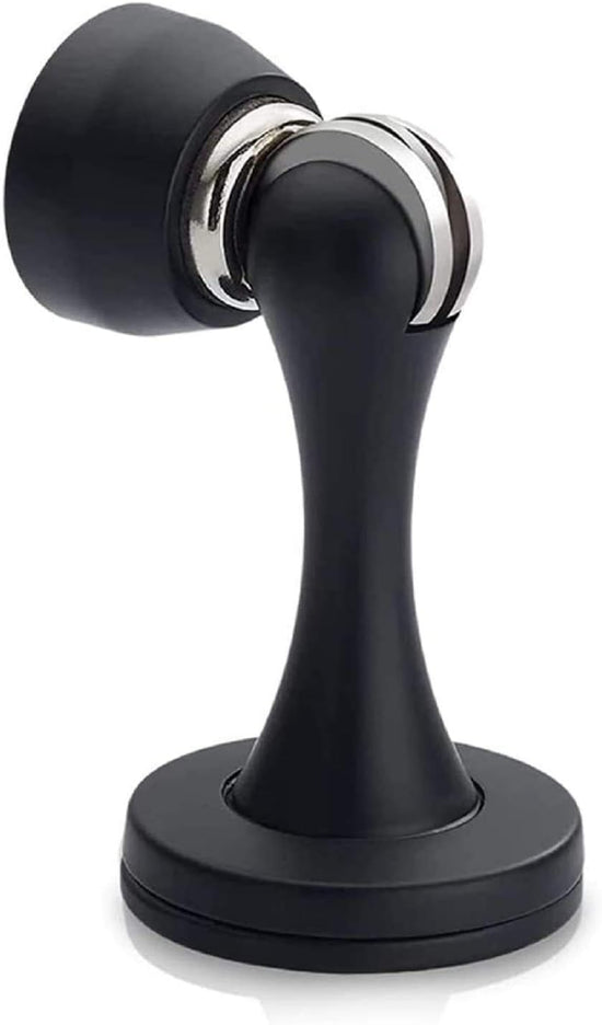 Magnetic Door Stops, 4 Pack Door Stoppers Mangetic Door Catch, Stainless Steel, Floor Wall Mount Door Holder Keep Door Open, Black Magnet Door Stop for Bottom of Door