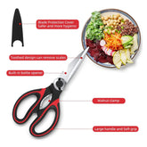 2 Pack Stainless Steel Kitchen Shears Scissors Set for Meat Poultry Fish Nuts Vegetables