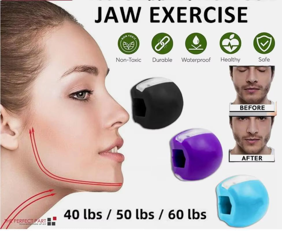 3PCS Quality Face Masseter Facial Shape Go Mouth Jawline Jaw Muscle Exerciser Chew Ball Chew Bite Breaker Training Durable
