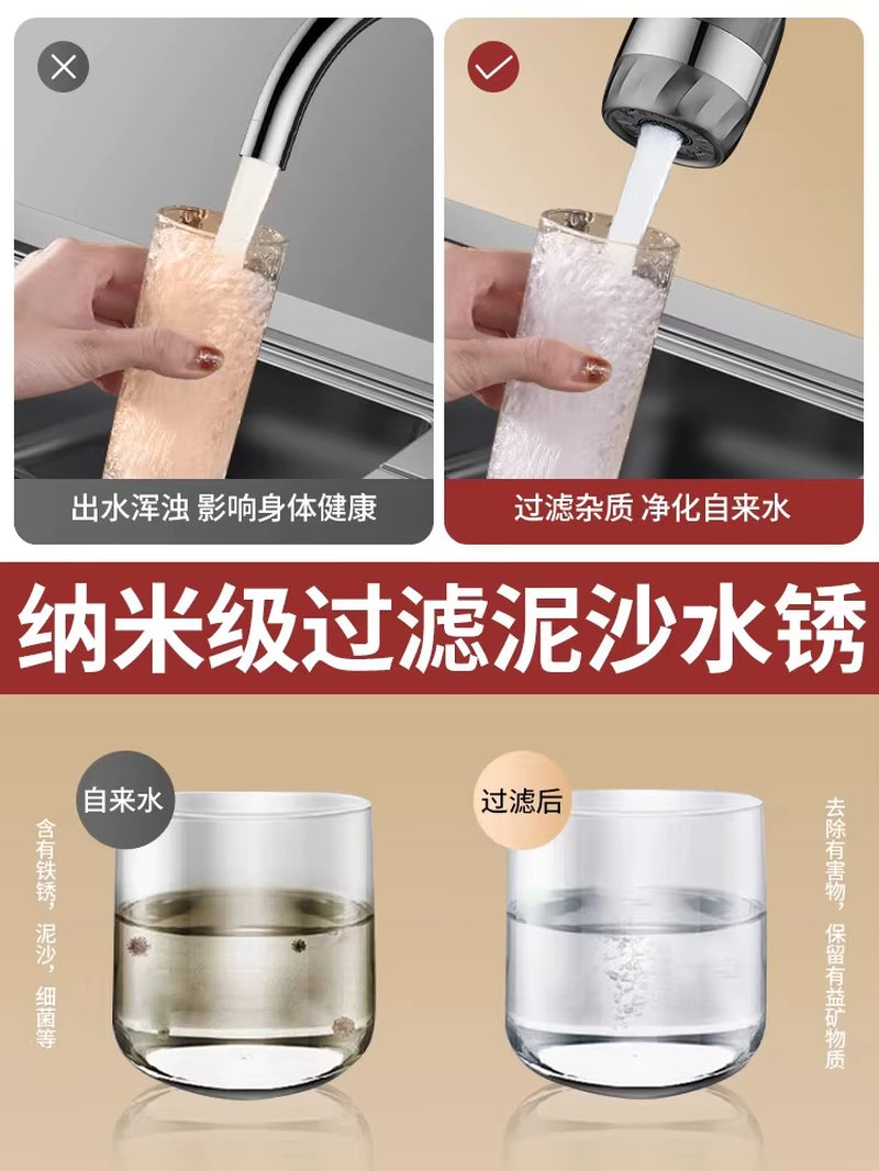 New Universal 360° Rotate Kitchen Faucet Extender Aerator Plastic Splash Filter Kitchen Washbasin Faucet Bubbler Nozzle Aerator