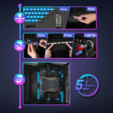 RGB LED Car Interior Accessories Floor Decorative Atmosphere Strip Lamp Lights