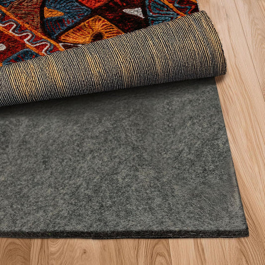 5'X7' Felt TPO Non Slip Rug Pad | 1/4" Thick Rug Cushion | anti Slip Grips for Hardwood Floors