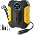 , Black/Yellow 12 V 150 PSI Portable Tire Inflator Air Compressor Pump