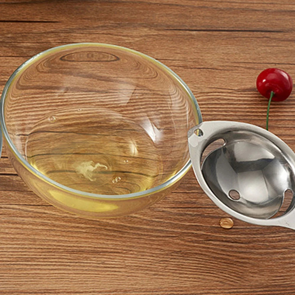 Stainless Steel Yolk White Separator under $5!  Stainless Steel Egg Yolk Separator, Kitchen Gadget for Separating Egg Whites, Easy to Clean Egg White Separator Tool, Baking and Cooking Tool