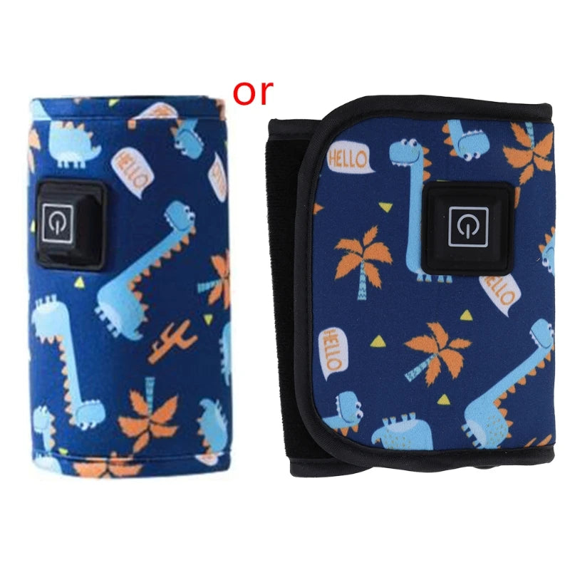 Portable USB Baby Bottle Warmer Travel Milk Warmer Infant Feeding Bottle Heated Cover Insulation Thermostat Heater Dropshipping