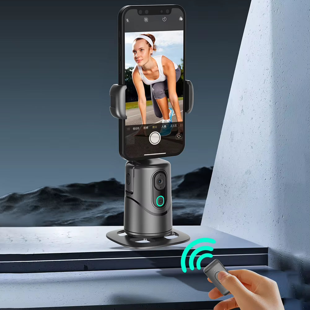 Auto Face Tracking Tripod 360° Rotation Auto Tracking Phone Holder Face Tracking Phone Tripod Holder for Tiktok Video Recording