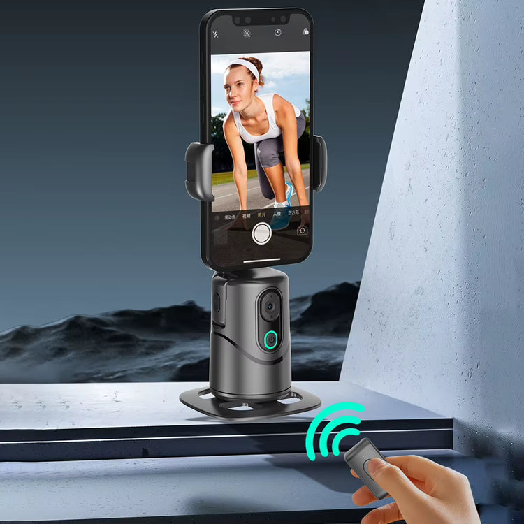 Auto Face Tracking Tripod 360° Rotation Auto Tracking Phone Holder Face Tracking Phone Tripod Holder for Tiktok Video Recording