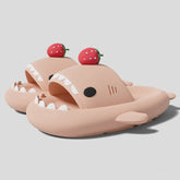 Cute Shark Slippers for Women & Men Summer Platform Night Glow-In-The-Dark Indoor Beach Slides Home Street Wear DIY Accessory