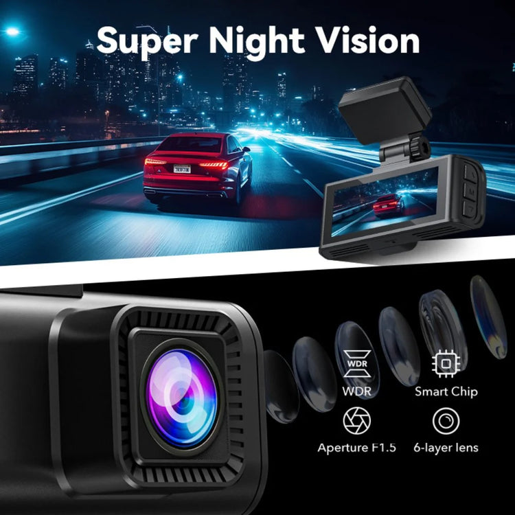 Dash Cam Front and Rear, Dash Cam 4K with Wifi & GPS, 4K/2.5K Front+1080P Rear Dashcam, Dash Camera with Night Vision, 3.18&