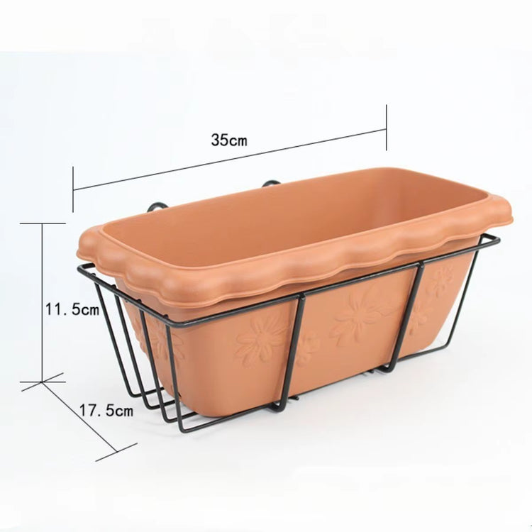Hanging Planter for Balcony Railing Plant Basket Fence Planter Home Decor Window Box Planter Flower Pot for Garden Deck Yard 6L