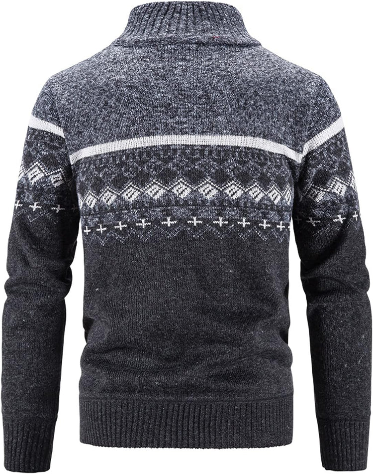 Sweater Cardigan Jackets for Mens, Fall Winter Zipper Plaid Stand Collar Coat Warm Slim Casual Short Sleeve Long Sleeves Lapel Button-Down Button up V Neck O round Crewneck 158-Dark Gray X-Large