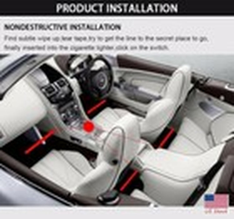 RGB LED CAR Interior Accessories Floor Decorative Atmosphere Strip Lamp Lights