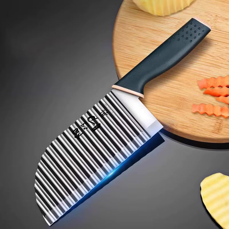 For Kitchen Cortador De Patatas Fritas Para Hacer Patatas Fritas, Cuchillo Ondulado Deacero Inoxidable, Cuchillo De Cocina