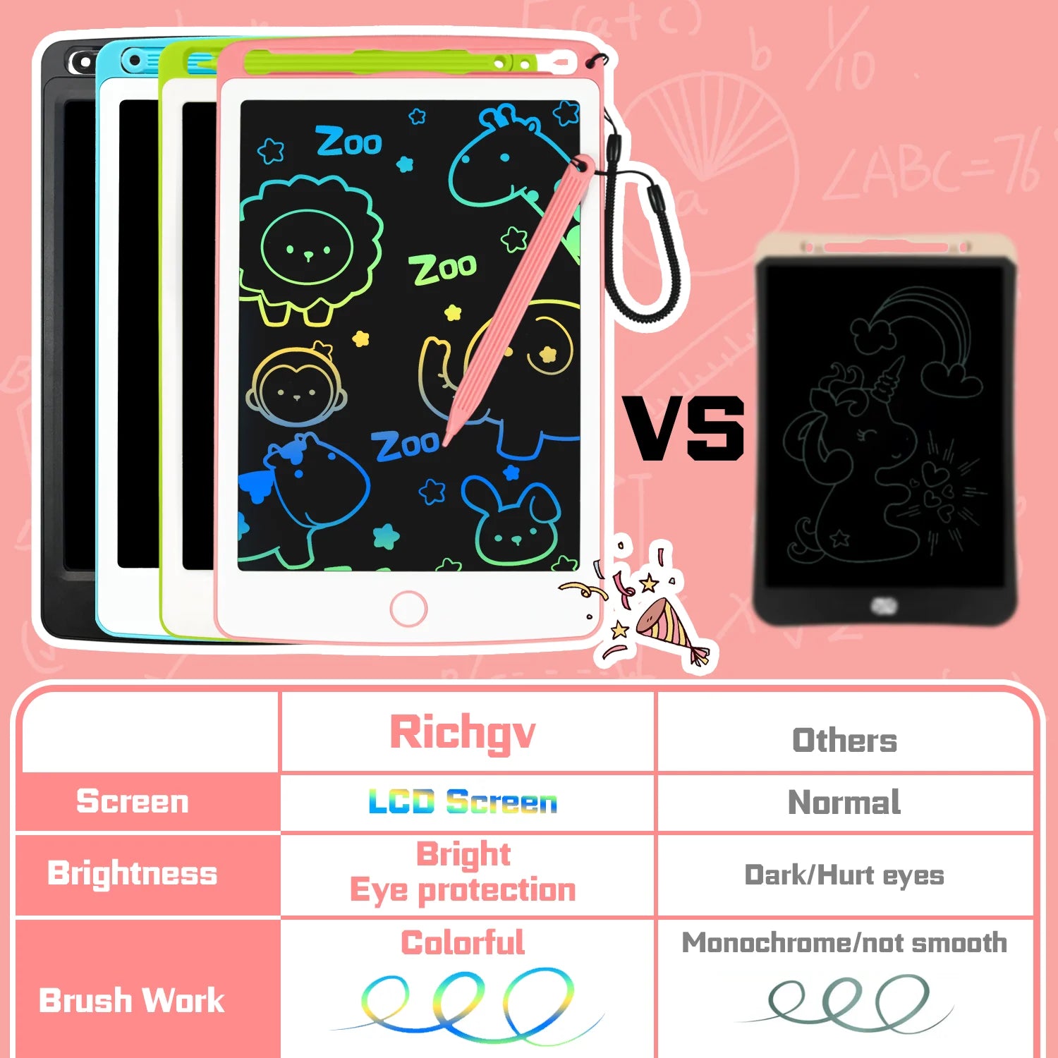 LCD Writing Tablet, 8.5 Inch Electronic Graphics Tablet, Drawing Board Writing Pad Drawing Pad Toys for Boys Grils, Gifts for Kids Adults