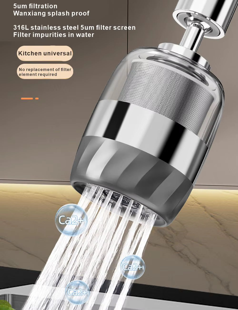 New Universal 360° Rotate Kitchen Faucet Extender Aerator Plastic Splash Filter Kitchen Washbasin Faucet Bubbler Nozzle Aerator