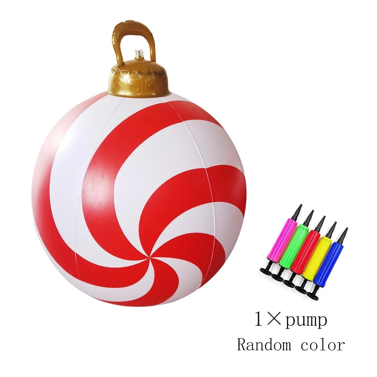 1.97Ft Inflatable Christmas Ball Ornaments Outdoor Large Xmas Blow Ball Decorations for Christmas,Christmas Decoration Pvc Inflatable Christmas Christmas Tree Decorations(A)