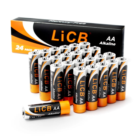 Alkaline AA Batteries (24 Pack), 1.5 Volts Long-Lasting Double a Battery