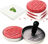 Conjunto De Prensa Para Hamburguesas Con Molde Antiadherente Y Papeles Para BBQ