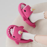 Cute Shark Slippers for Women & Men Summer Platform Night Glow-In-The-Dark Indoor Beach Slides Home Street Wear DIY Accessory