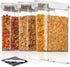 Cereal Containers Set, 3 PCS Airtight Food Storage Container with Flip-Top Lids, Plastic Organizer Dispenser for Kitchen, Pantry Organization (135.2Oz/4L)