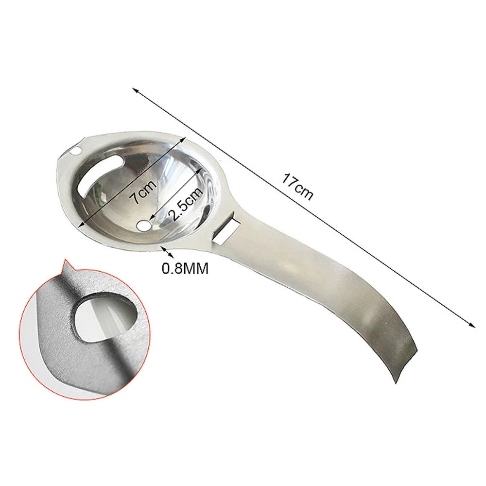 Stainless Steel Yolk White Separator under $5!  Stainless Steel Egg Yolk Separator, Kitchen Gadget for Separating Egg Whites, Easy to Clean Egg White Separator Tool, Baking and Cooking Tool