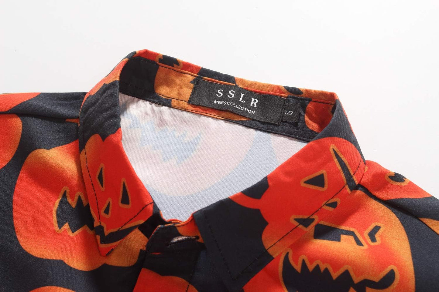 Mens Halloween Shirt, Short Sleeve Pumpkins Shirts Button down Light Weight Causal