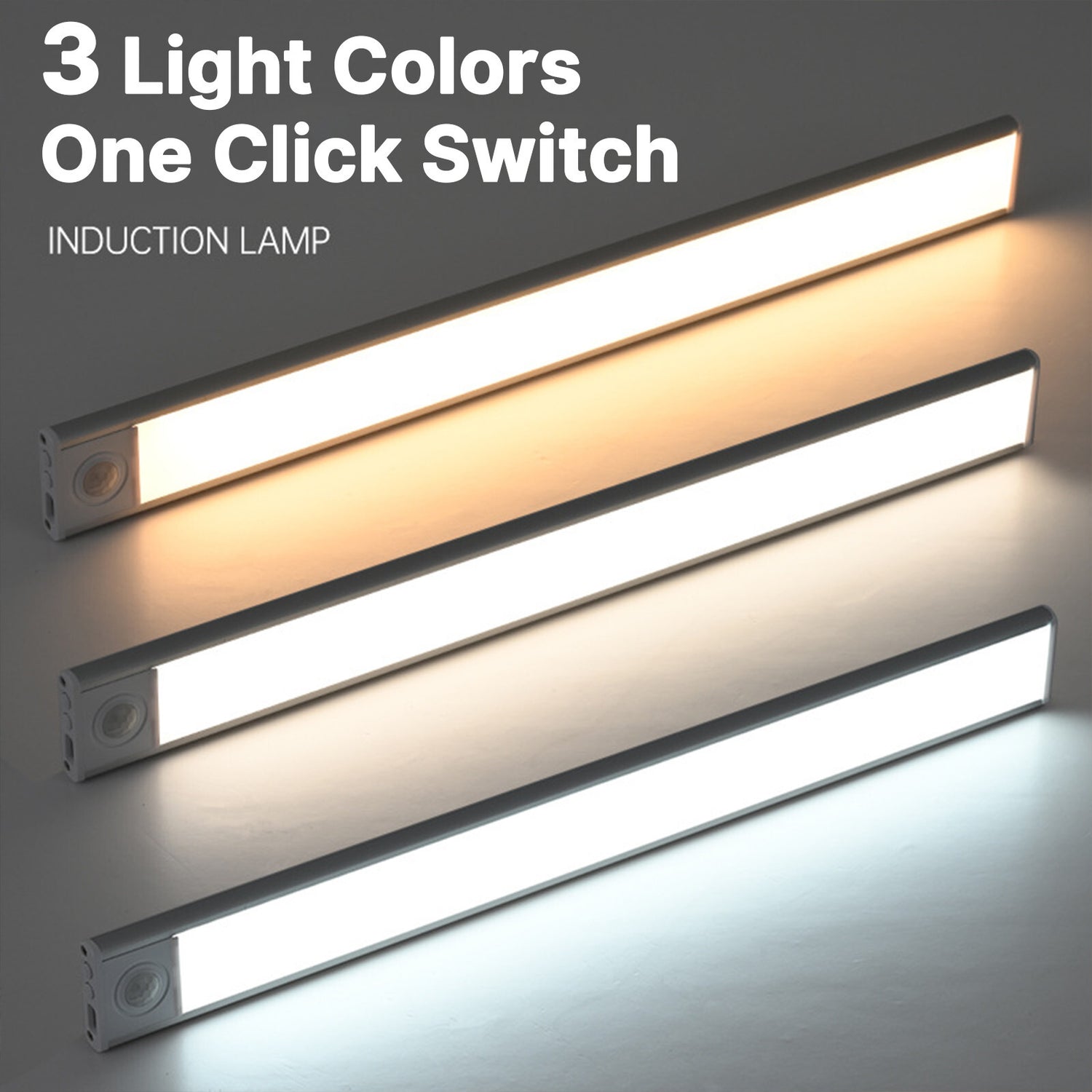 LED Motion Sensor Light under Cabinet Closet Light USB Rechargeable Strip Lamp