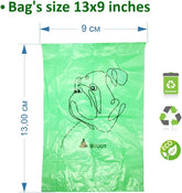 Dog Waste Bags - Disposable Biodegradable Poop Baggies - 12-Micron, No Leak or Odor Doggie Poopy Container - Recyclable Paper Box - 9X13" Roll, Lavender Scented, 500 Pieces