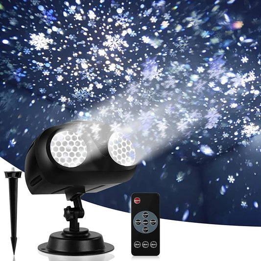 Waterproof Projector Lights with Remote Control, Lawn Stake & Indoor Base
