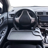 MINI-FACTORY Food Tray for Car Steering Wheel Eating Tray Desk Table for Food Drink Notebook Laptop - Black