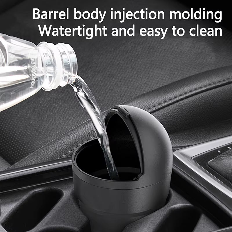 Car Trash Can Universal Auto Organizer Storage Box with Swing Lid Cute Mini Automotive Leakproof Vehicle Trash Bin for Car