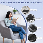 Gel Seat Cushion for Long Sitting, Office Chair, Car, Wheelchair, Black