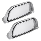 2PCS Adjustable Blind Spot Mirrors for Car Rear Seat - Wide Angle Convex Silver