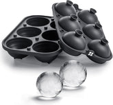 Ice Cube Molds – Large Silicone Ice & Sphere Mold Combo with Built-In Easy-Fill Funnel 2-Inch round & Square Whiskey Ice Molds for Cocktails & Bourbon
