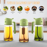 16Oz Oil Dispenser Bottle 2 in 1 Olive Oil Sprayer for Kitchen Cooking 470Ml