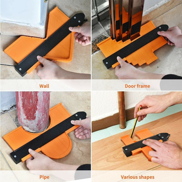 Lock Shape Profile Contour Gauge Plastic Woodworking Tool Duplicator Irregular