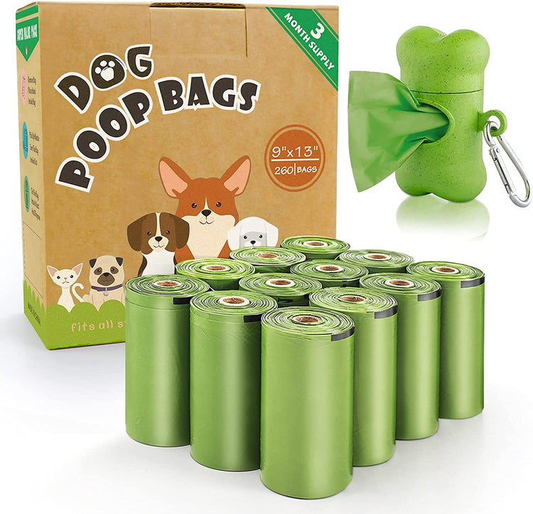 Dog Poop Bags, Extra Thick Biodegradable Bags for Dogs, 260 Count