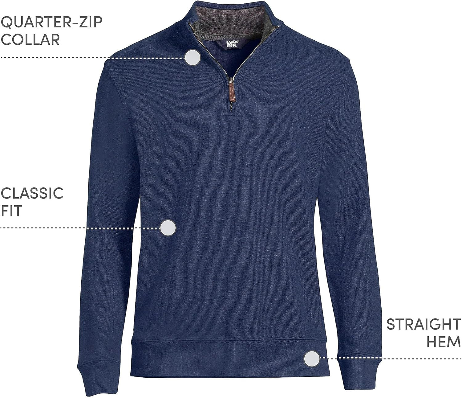 Bedford Rib Quarter Zip Pullover Sweater