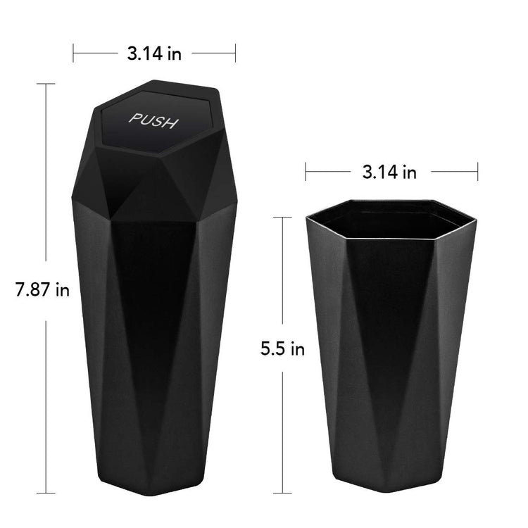 Car Trash Can with Lid - 1-Pack, Interior Accessories for Vehicles, Leakproof Garbage Can with 30 Detachable Trash Bags, Multipurpose Organizers and Storage Solutions for Home and Office