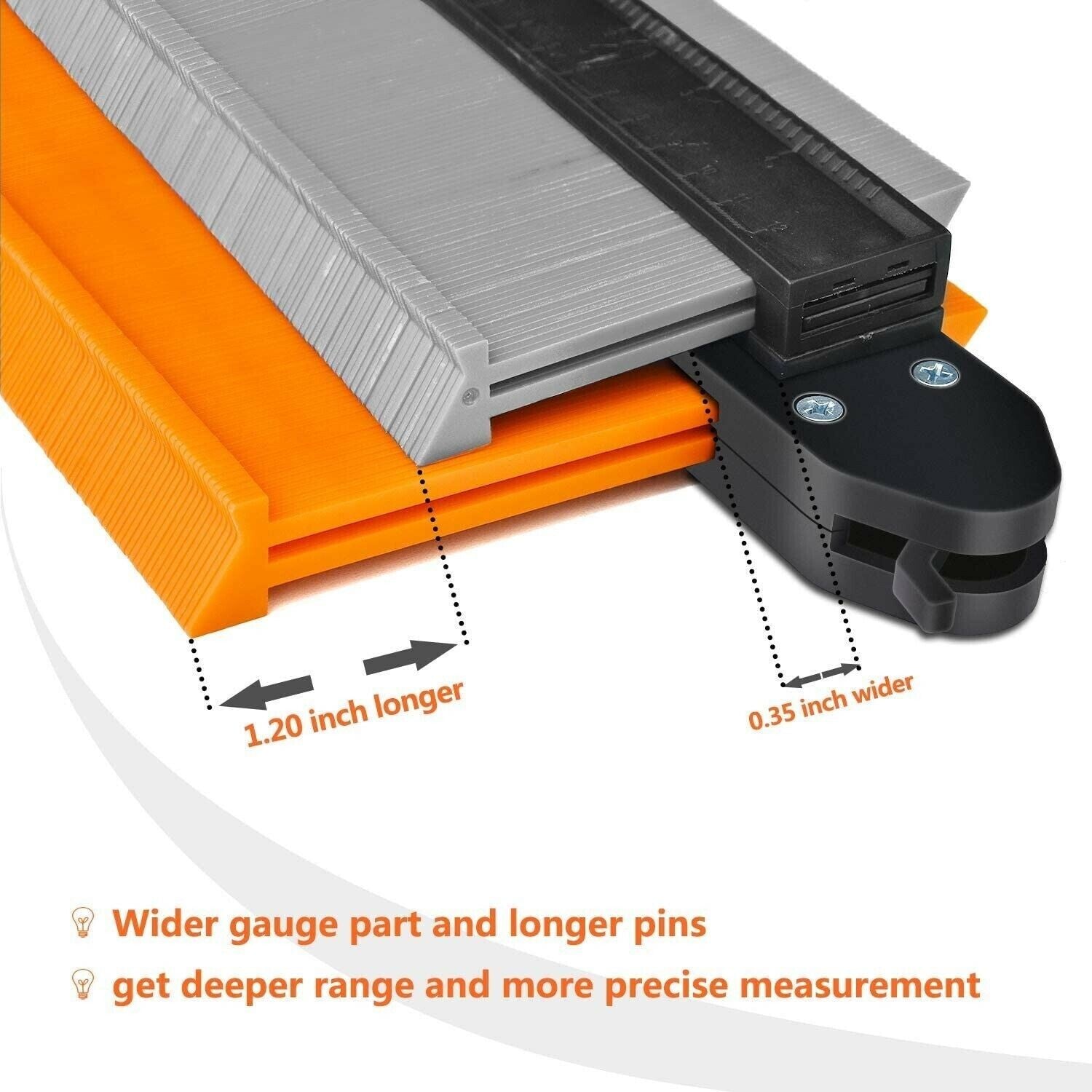 Lock Shape Profile Contour Gauge Plastic Woodworking Tool Duplicator Irregular