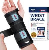Wrist Brace Hand Brace, Carpal Tunnel Wrist Splint Night Support for Women Men, Pain Relief Support -Tendonitis, Arthritis, Sprain, Right Hand, Small/Medium