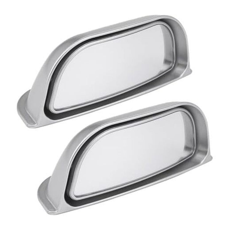 2PCS Adjustable Blind Spot Mirrors for Car Rear Seat - Wide Angle Convex Silver