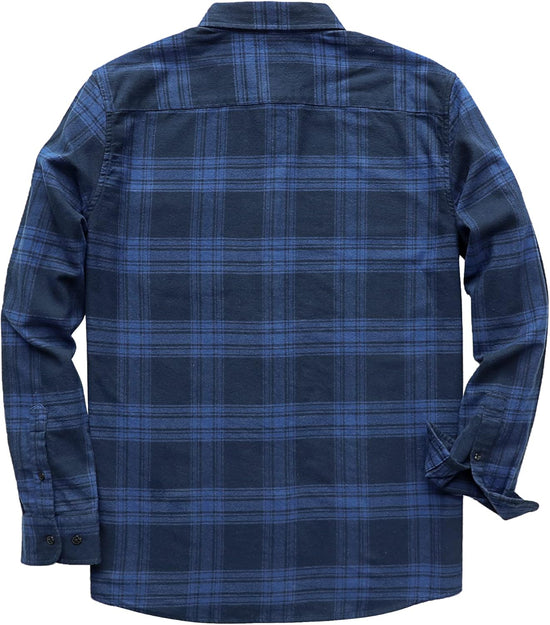® Flannel Shirt for Men Plaid Mens Button down Long Sleeve Shirts Cotton Casual
